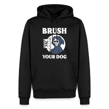 Brush Your Dog Pflegetechniker - Männer Premium Bio Hoodie - Schwarz - Vorne - Nico (187cm)