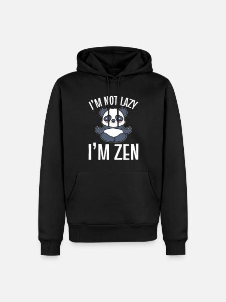 I'm Not Lazy I'm Zen Zen-Praktizierender - Männer Premium Bio Hoodie - Schwarz