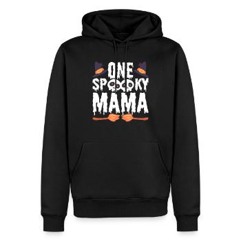 One Spooky Mama Halloween-Fan - Männer Premium Bio Hoodie - Schwarz - Vorne - Nico (187cm)