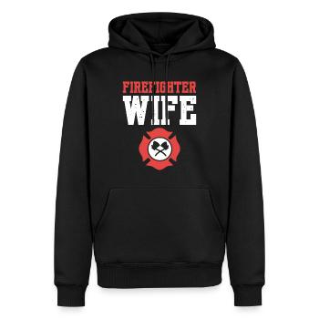 Firefighter Wife Feuerwehrmann - Männer Premium Bio Hoodie - Schwarz - Vorne - Nico (187cm)