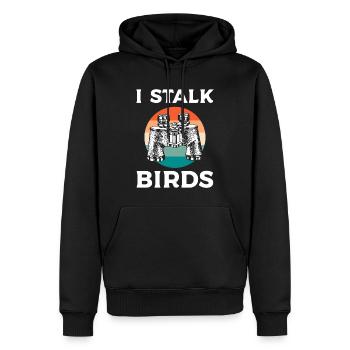 Lustiger Vogelbeobachter Ornitologe - Männer Premium Bio Hoodie - Schwarz - Vorne - Nico (187cm)
