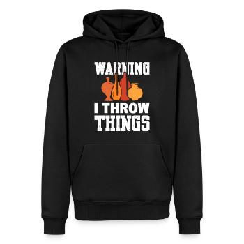 Ich liebe Keramik Töpfer - Männer Premium Bio Hoodie - Schwarz - Vorne - Nico (187cm)