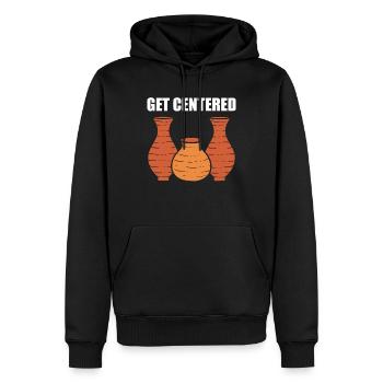 Get Centered Keramiker - Männer Premium Bio Hoodie - Schwarz - Vorne - Nico (187cm)