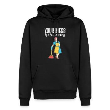 Lustiges Housekeeping Haushälterin - Männer Premium Bio Hoodie - Schwarz - Vorne - Nico (187cm)