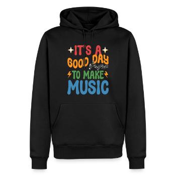 It's A Good Day To Make Music Musikdirektor - Männer Premium Bio Hoodie - Schwarz - Vorne - Nico (187cm)