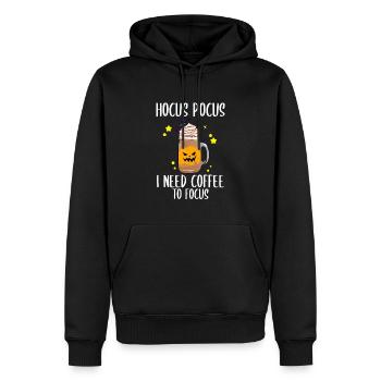 Hocus Pocus I Need Coffee To Focus Barista - Männer Premium Bio Hoodie - Schwarz - Vorne - Nico (187cm)
