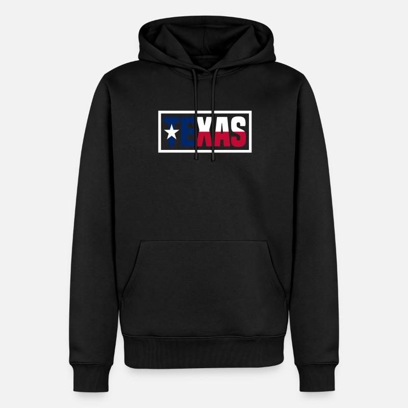 Texas - Sweat à capuche Premium bio Homme - noir