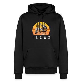 Texas Wüste - Männer Premium Bio Hoodie - Schwarz - Vorne - Nico (187cm)
