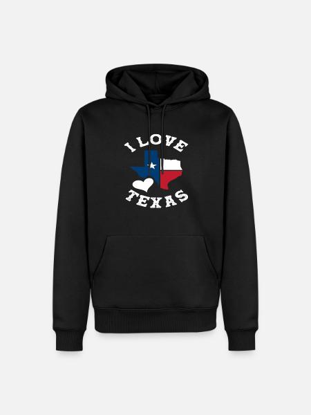 Texas I Love - Men’s Premium Organic Hoodie - black