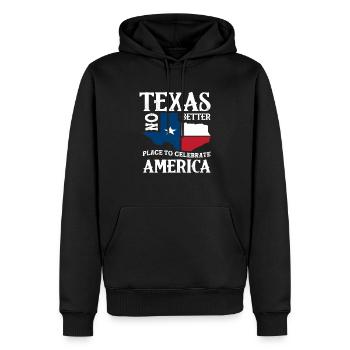 Texas, Amérique, États-Unis - Sweat à capuche Premium bio Homme - noir - Devant - Nico (187cm)