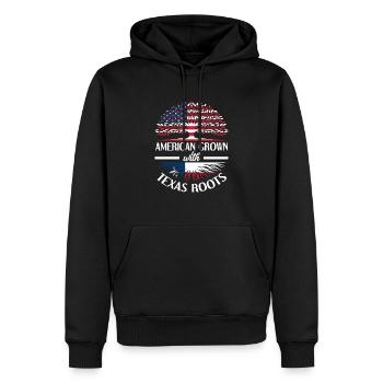 Amerikaner Mit Texas Wurzeln - Männer Premium Bio Hoodie - Schwarz - Vorne - Nico (187cm)