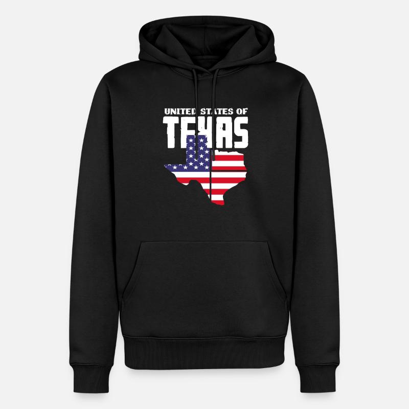 Fier Texas texan - Sweat à capuche Premium bio Homme - noir