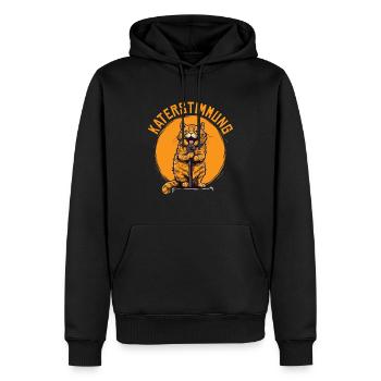 Hangover Mood - Karaoké Cat’s Night Out - Sweat à capuche Premium bio Homme - noir - Devant - Nico (187cm)