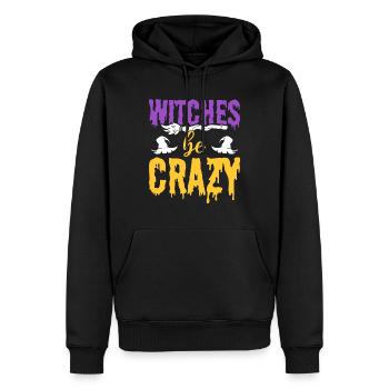 Witches Be Crazy Hexerei-Enthusiast - Männer Premium Bio Hoodie - Schwarz - Vorne - Nico (187cm)