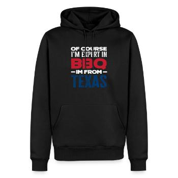 Texas Grillen Texaner - Männer Premium Bio Hoodie - Schwarz - Vorne - Nico (187cm)