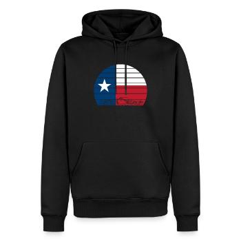 Retro Texas - Männer Premium Bio Hoodie - Schwarz - Vorne - Nico (187cm)