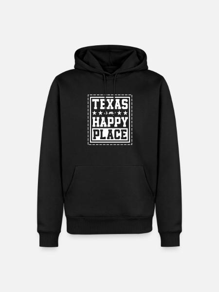 Texas Lieblingsplatz - Männer Premium Bio Hoodie - Schwarz