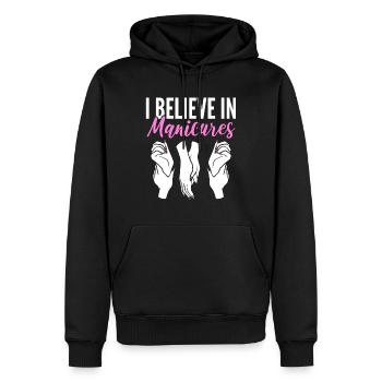 I Believe In Manicures Lizenzierter Manikürist - Männer Premium Bio Hoodie - Schwarz - Vorne - Nico (187cm)