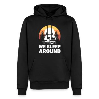 We Sleep Around Wohnmobil - Männer Premium Bio Hoodie - Schwarz - Vorne - Nico (187cm)