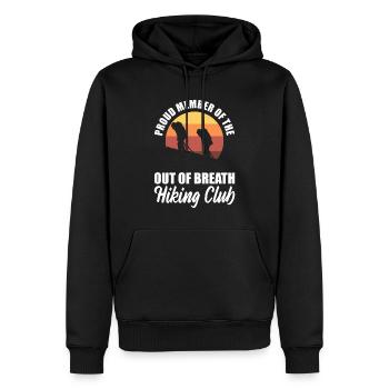Lustiger Wanderer Wanderung - Männer Premium Bio Hoodie - Schwarz - Vorne - Nico (187cm)