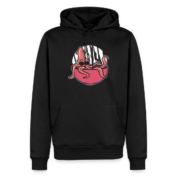 Lustiger Tintenfisch Fischer - Männer Premium Bio Hoodie - Schwarz - Vorne - Nico (187cm)