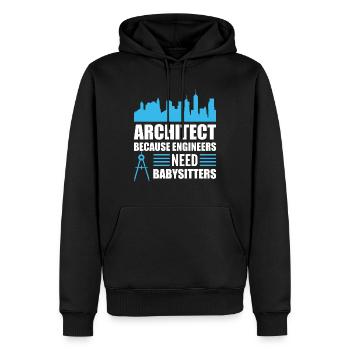 Lustiger Architekt Zeichner - Männer Premium Bio Hoodie - Schwarz - Vorne - Nico (187cm)