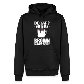 Lustiger Kaffeeliebhaber Kaffee - Männer Premium Bio Hoodie - Schwarz - Vorne - Nico (187cm)