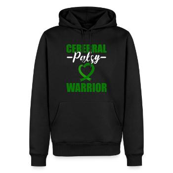 Cerebral Palsy Warrior Genetiker - Männer Premium Bio Hoodie - Schwarz - Vorne - Nico (187cm)
