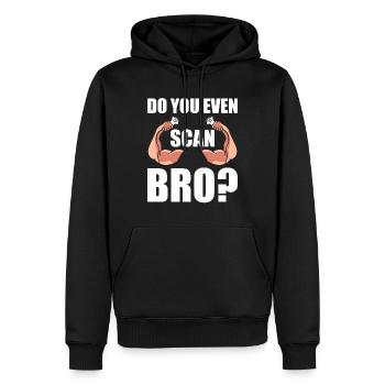 Lustiger Ultraschall Sonograph - Männer Premium Bio Hoodie - Schwarz - Vorne - Nico (187cm)