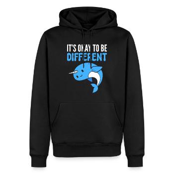 It's Okay To Be Different Aquarianer - Männer Premium Bio Hoodie - Schwarz - Vorne - Nico (187cm)