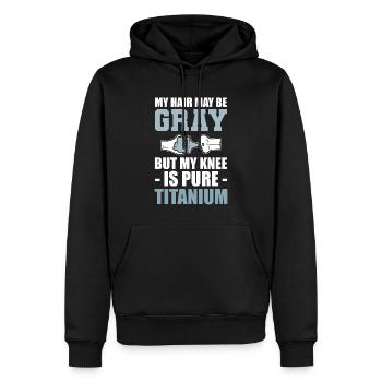 Lustige Knieersatzoperation Orthopäde - Männer Premium Bio Hoodie - Schwarz - Vorne - Nico (187cm)