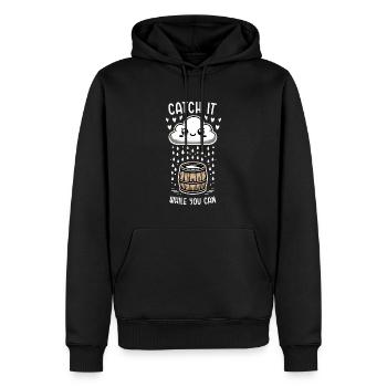 Attrapez-le pendant que vous pouvez récupérer l’eau de pluie - Sweat à capuche Premium bio Homme - noir - Devant - Nico (187cm)