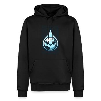 Chaque goutte compte Récolte d’eau de pluie - Sweat à capuche Premium bio Homme - noir - Devant - Nico (187cm)