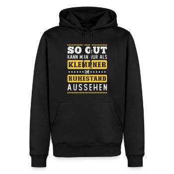 Rente Rentner Ruhestand Geschenk Klempner Spruch - Männer Premium Bio Hoodie - Schwarz - Vorne - Nico (187cm)