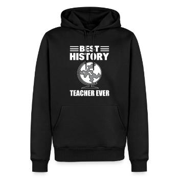 Best History Teacher Geschichtslehrer - Männer Premium Bio Hoodie - Schwarz - Vorne - Nico (187cm)