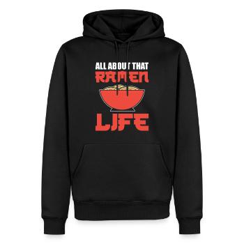 All About That Ramen Life Ramen-Liebhaber - Männer Premium Bio Hoodie - Schwarz - Vorne - Nico (187cm)