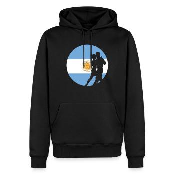 Tango Argentina Tangolehrer - Männer Premium Bio Hoodie - Schwarz - Vorne - Nico (187cm)