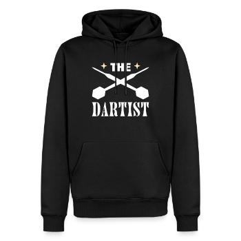 Lustiger Dartspieler Dart-Meister - Männer Premium Bio Hoodie - Schwarz - Vorne - Nico (187cm)