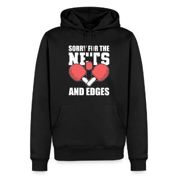 Tischtennis-Ping-Pong Tischtennis-Athlet - Männer Premium Bio Hoodie - Schwarz - Vorne - Nico (187cm)