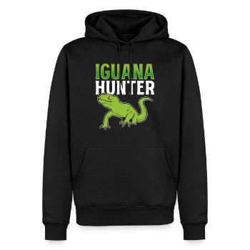 Iguana Hunter Tierpfleger - Männer Premium Bio Hoodie - Schwarz - Vorne - Nico (187cm)
