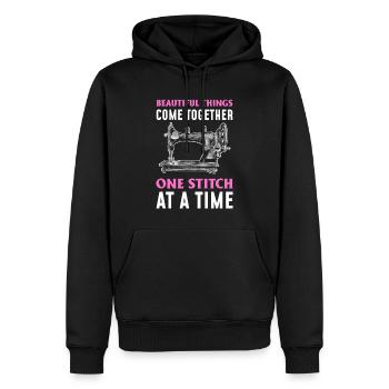 Nähmaschinenliebhaber Schneider - Männer Premium Bio Hoodie - Schwarz - Vorne - Nico (187cm)