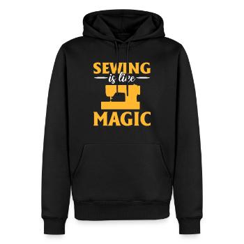 Nähmaschinenliebhaber Schneider - Männer Premium Bio Hoodie - Schwarz - Vorne - Nico (187cm)