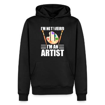I'm Not Weird I'm An Artist Porträtkünstler - Männer Premium Bio Hoodie - Schwarz - Vorne - Nico (187cm)