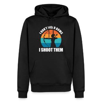 I Don't Wear Bows I Shoot Them Bogenschütze - Männer Premium Bio Hoodie - Schwarz - Vorne - Nico (187cm)