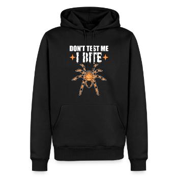 Lustiger Vogelspinnen-Liebhaber Aranchnologe - Männer Premium Bio Hoodie - Schwarz - Vorne - Nico (187cm)