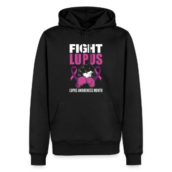 Fight Lupus Lupus Awareness Month Immunologe - Männer Premium Bio Hoodie - Schwarz - Vorne - Nico (187cm)