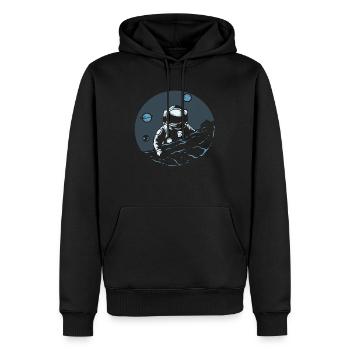 Astronaut im Weltraum Weltraumpilot - Männer Premium Bio Hoodie - Schwarz - Vorne - Nico (187cm)