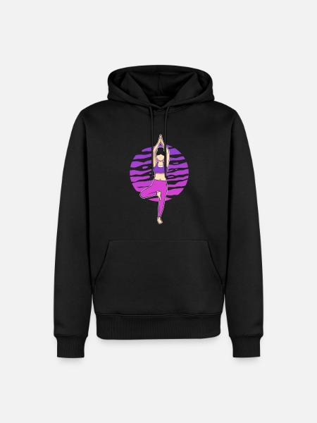 Yoga-Pose Yogalehrer - Männer Premium Bio Hoodie - Schwarz