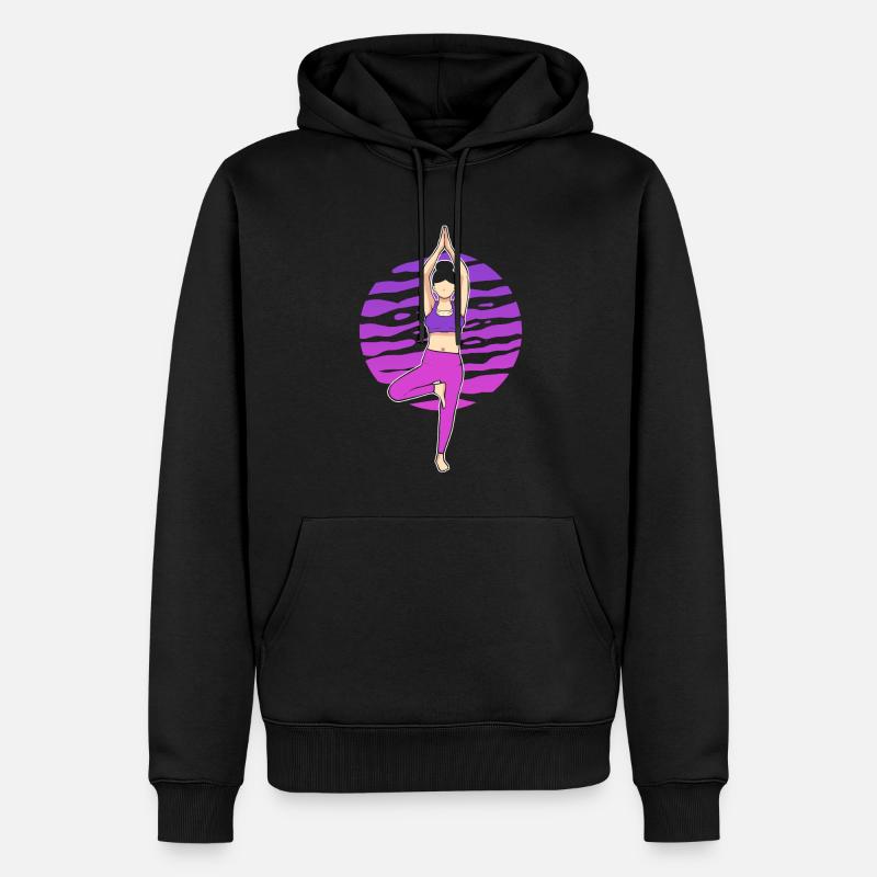 Yoga-Pose Yogalehrer - Männer Premium Bio Hoodie - Schwarz
