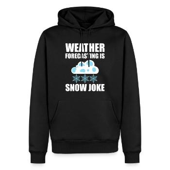 Lustige Wettervorhersage Klimaforscher - Männer Premium Bio Hoodie - Schwarz - Vorne - Nico (187cm)